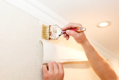 Pose de papier peint à Larajasse — revêtements muraux et toiles de verre